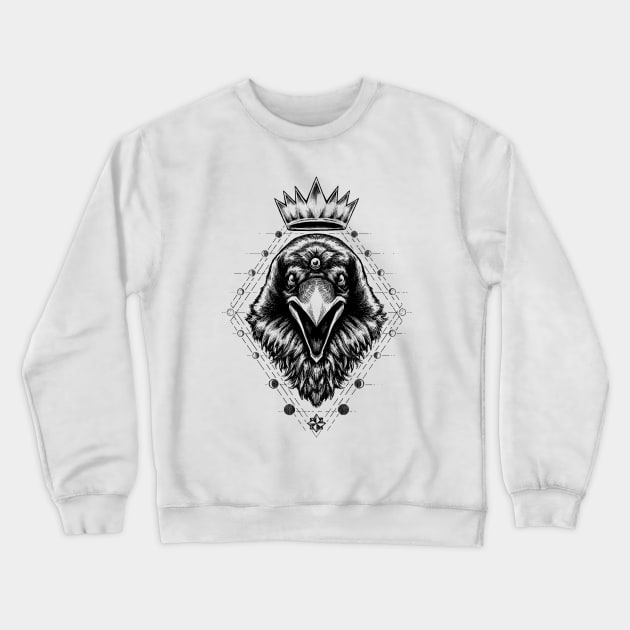 King Raven Crewneck Sweatshirt by Andriu